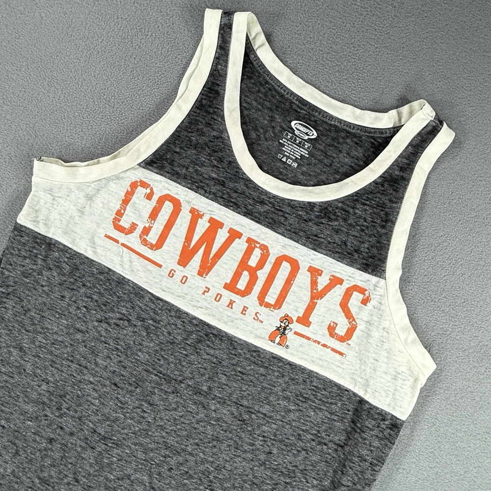 OSU Oklahoma State Cowboys Pistol Pete Graphic Tank Top Concepts Sport Womens M